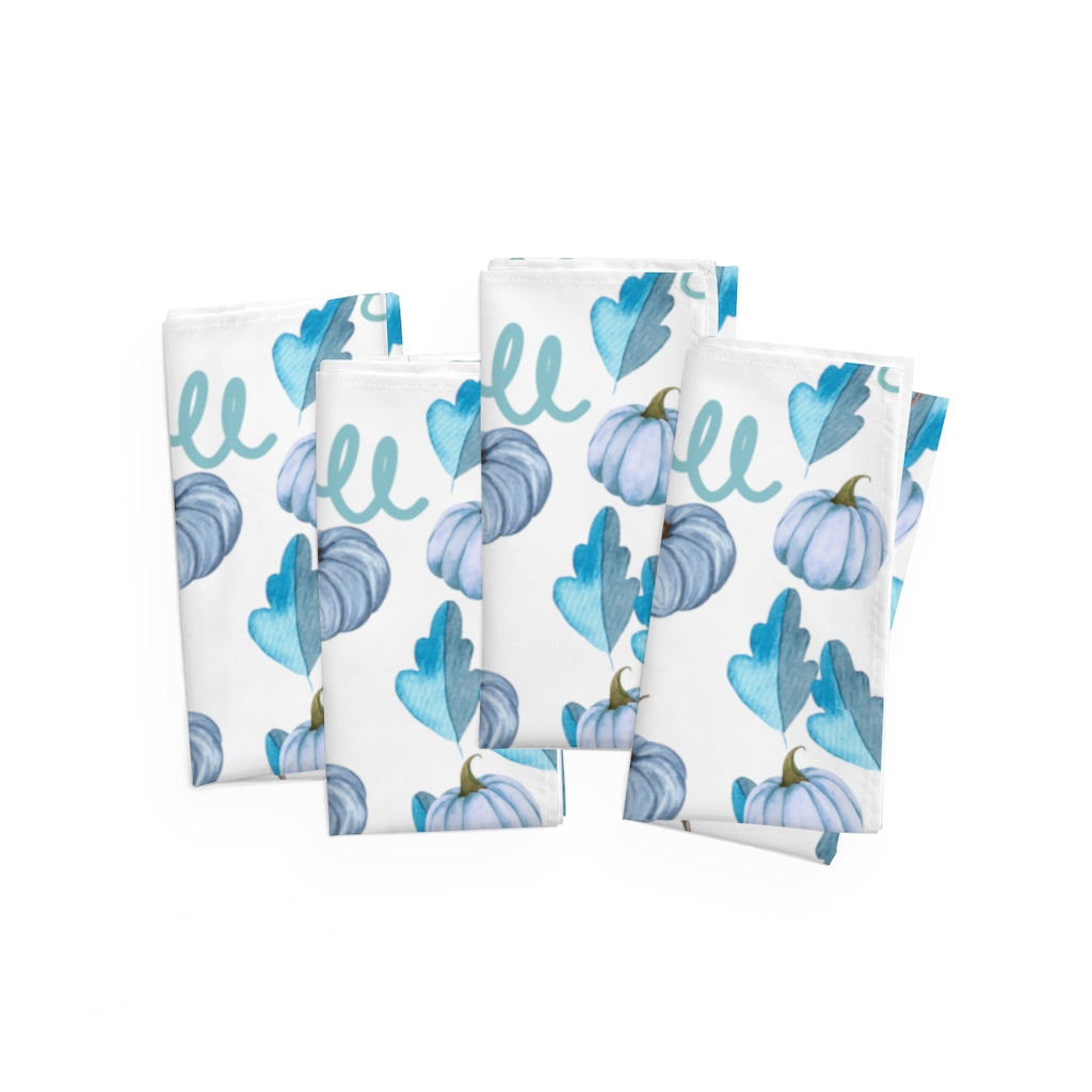 Blue Pumpkin Napkins / Fall Dinner Napkins