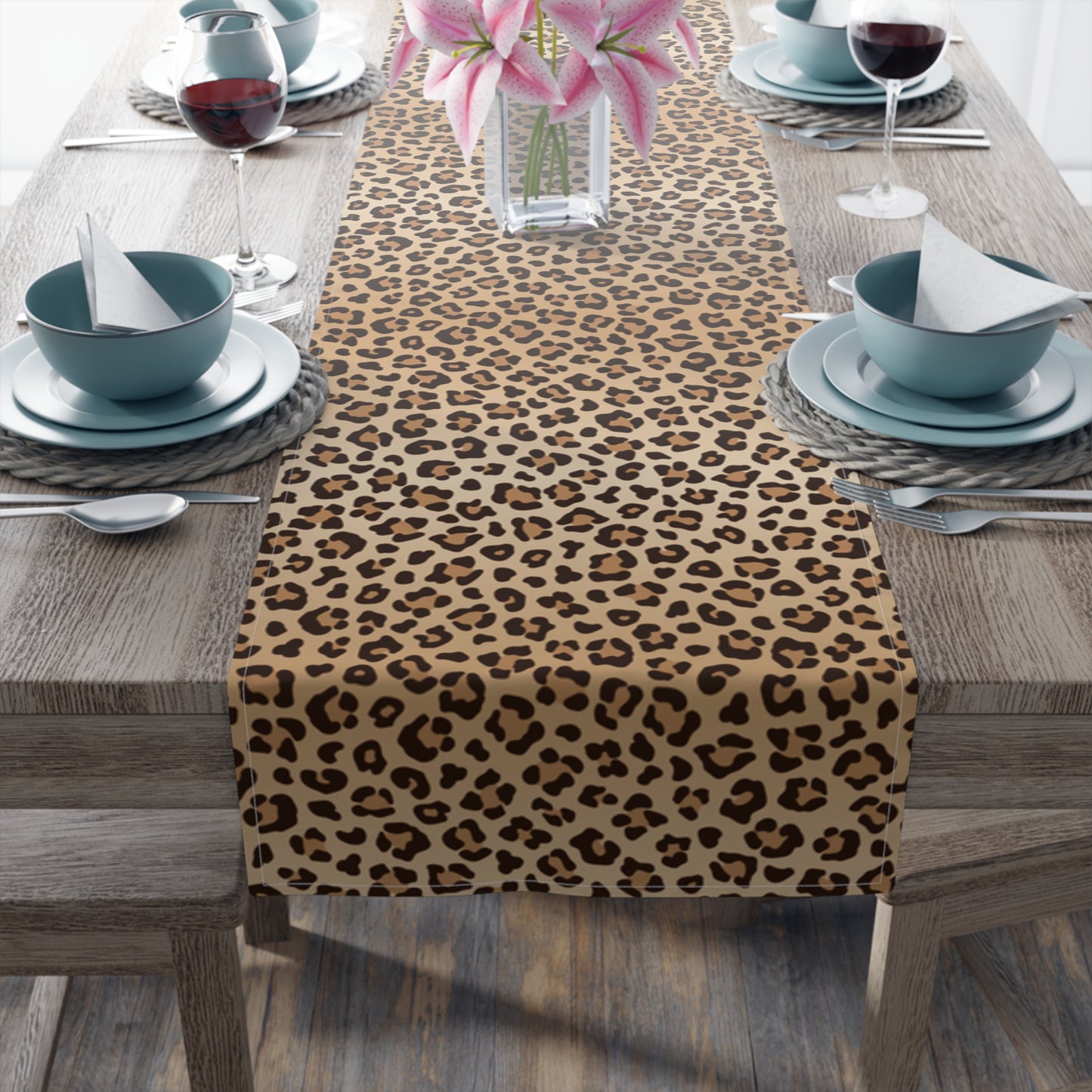 Leopard Print Table Runner / Leopard Print Decor