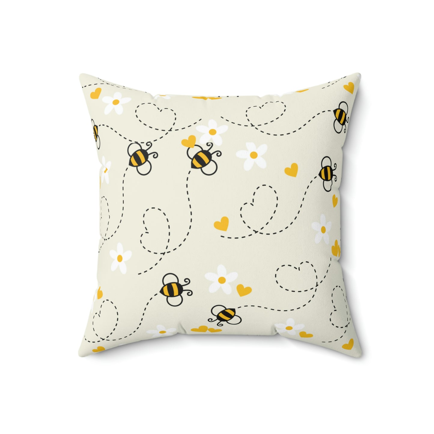 Bee Pillow / Honey Bee Decor / Daisy Pillow / Bee Cushion