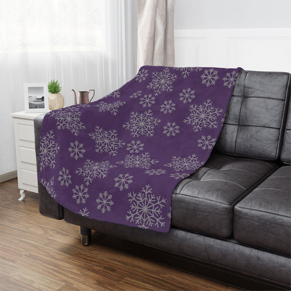 Purple Minky Blanket / Christmas Blanket / Purple Christmas Decor