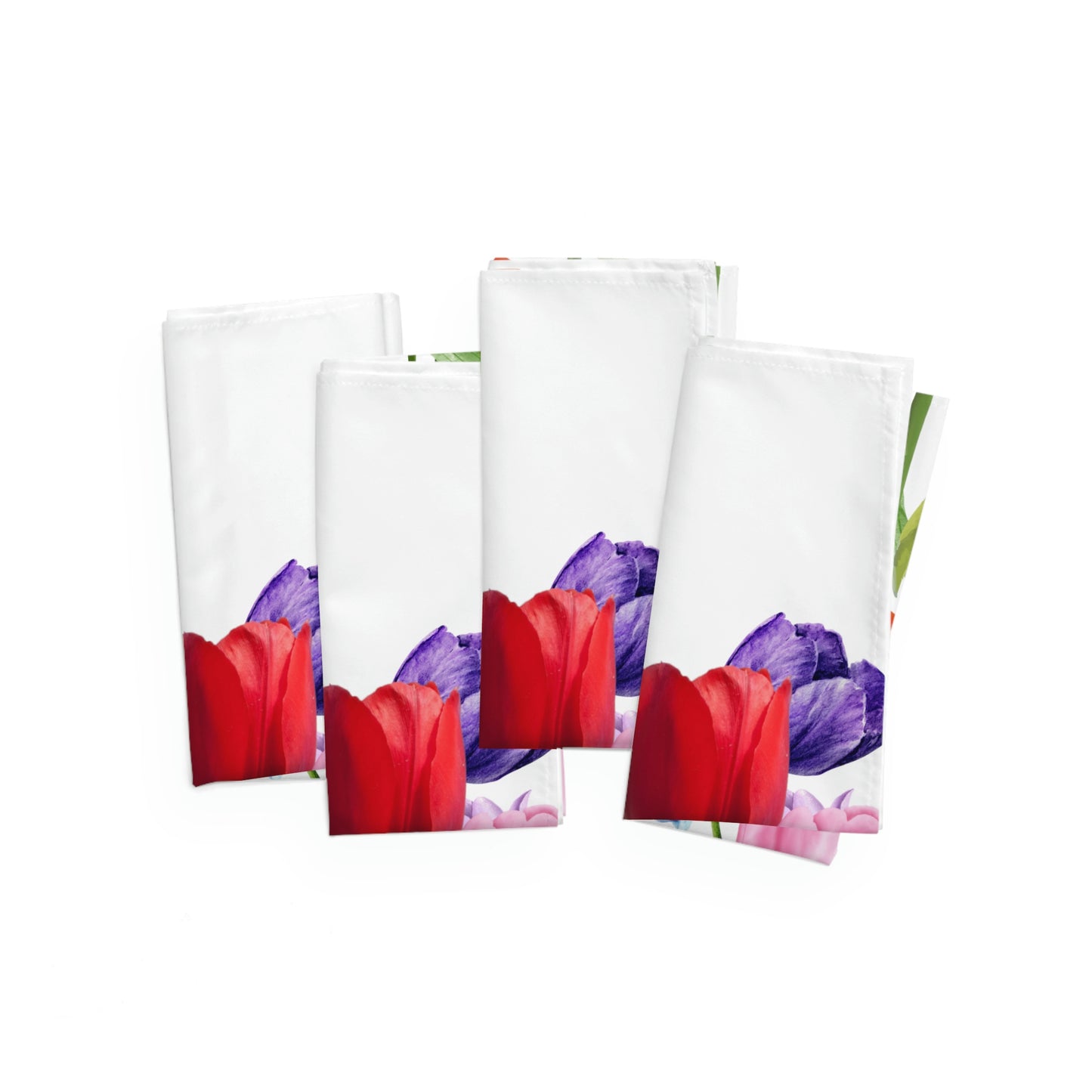 Tulip Print Cloth Napkins / Set of 4