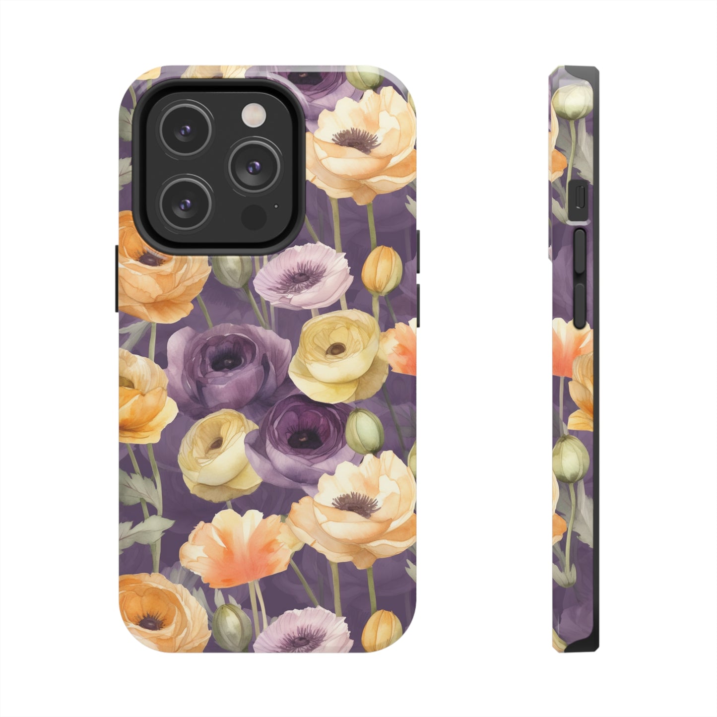 Purple Floral Iphone Case / Girl's Flower Iphone Case