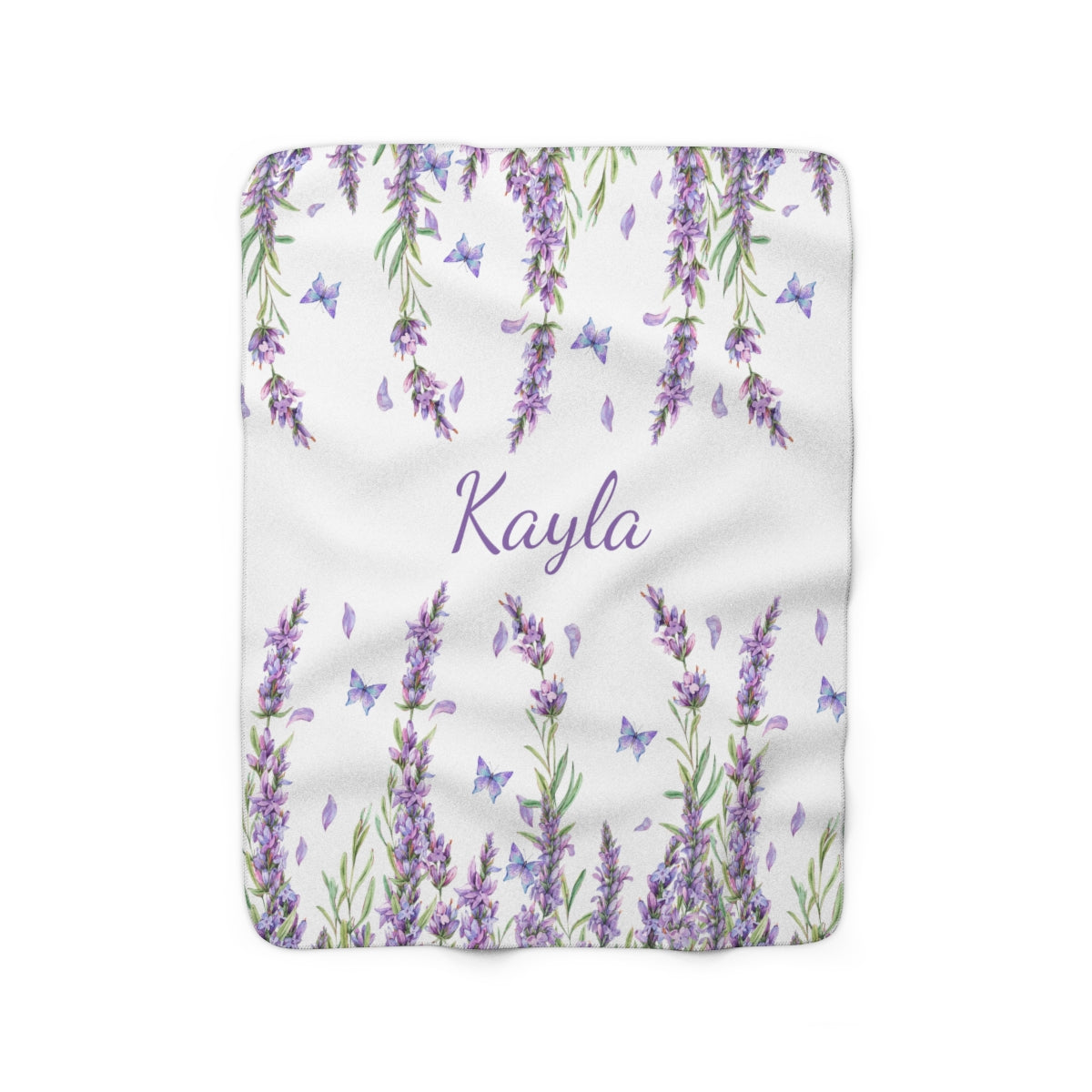 Personalized Blanket / Lavender Blanket / Purple Nursery Blanket