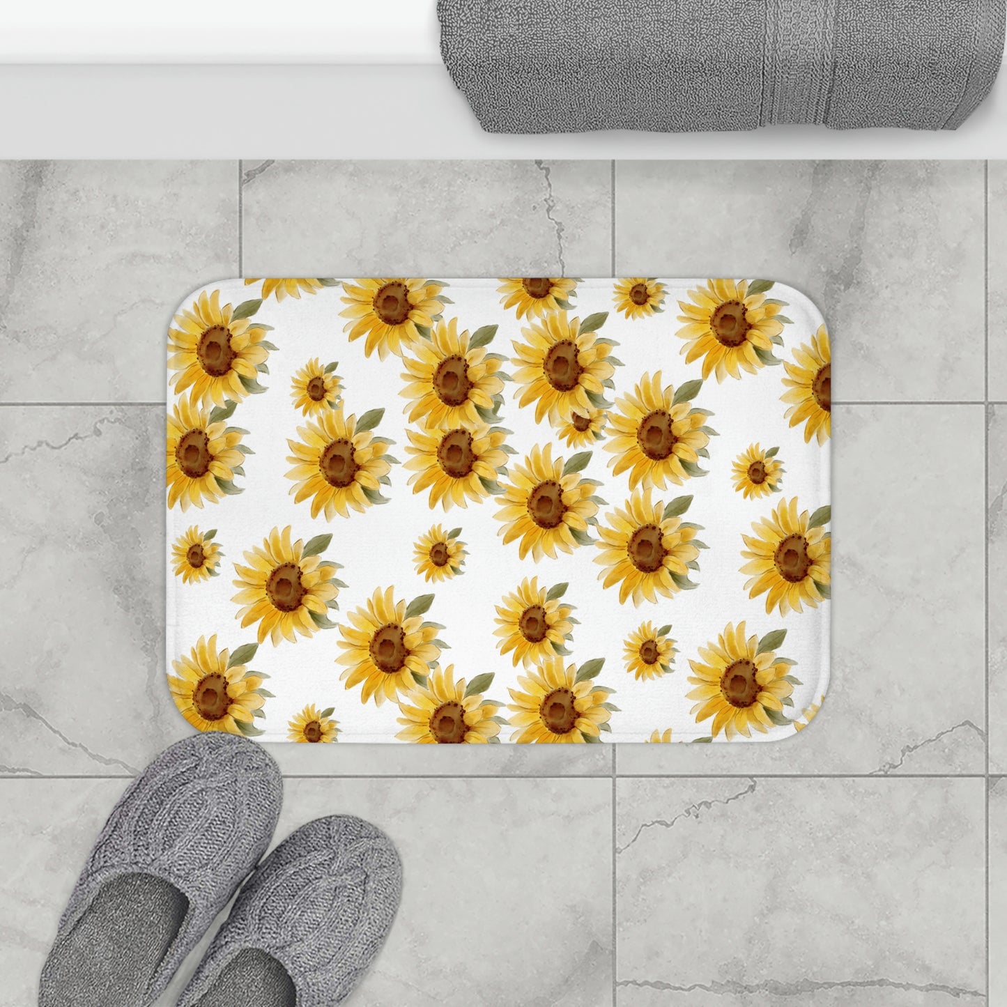 Sunflower Bath Mat / Sunflower Decor