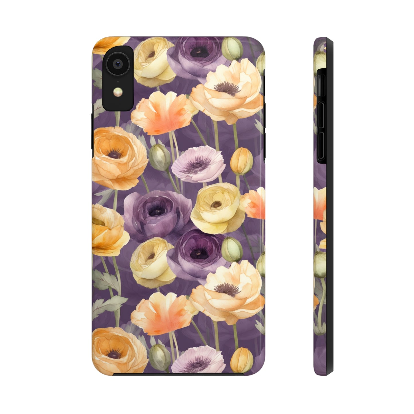 Purple Floral Iphone Case / Girl's Flower Iphone Case