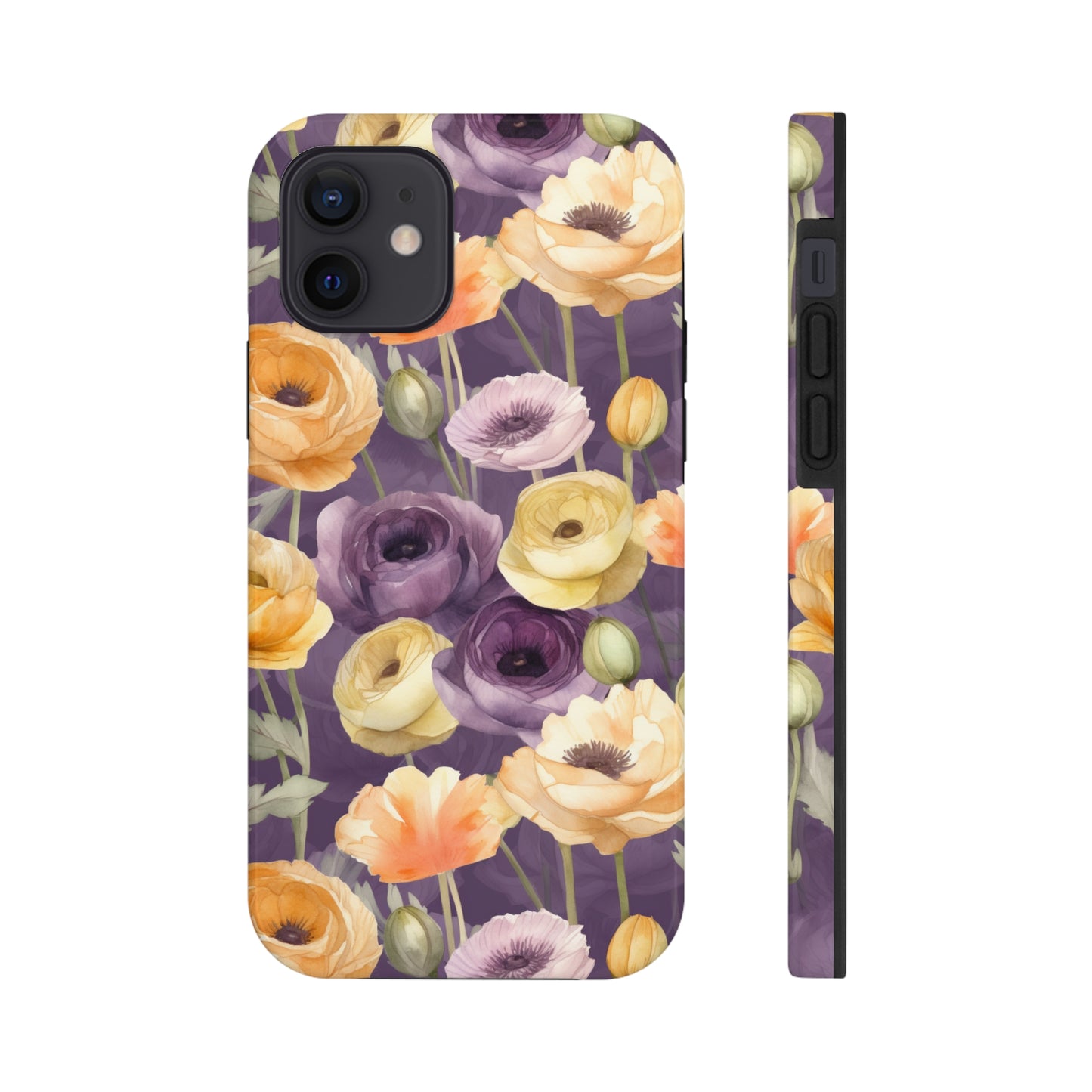 Purple Floral Iphone Case / Girl's Flower Iphone Case