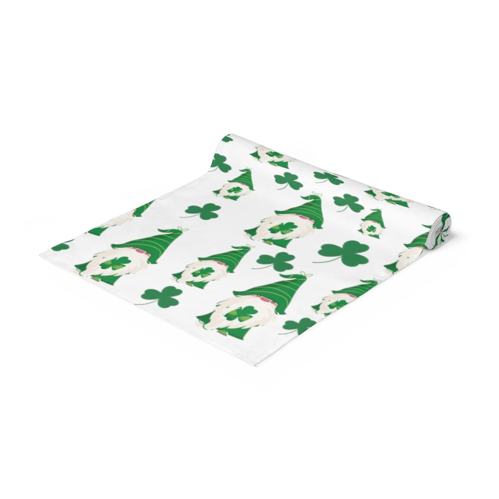 St Patricks Day Table Runner / Gnome Table Runner / St Patricks Day Gnome Decor / Shamrock Decor / Shamrock Table Runner