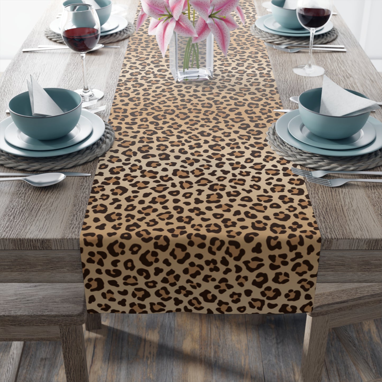 Leopard Print Table Runner / Leopard Print Decor