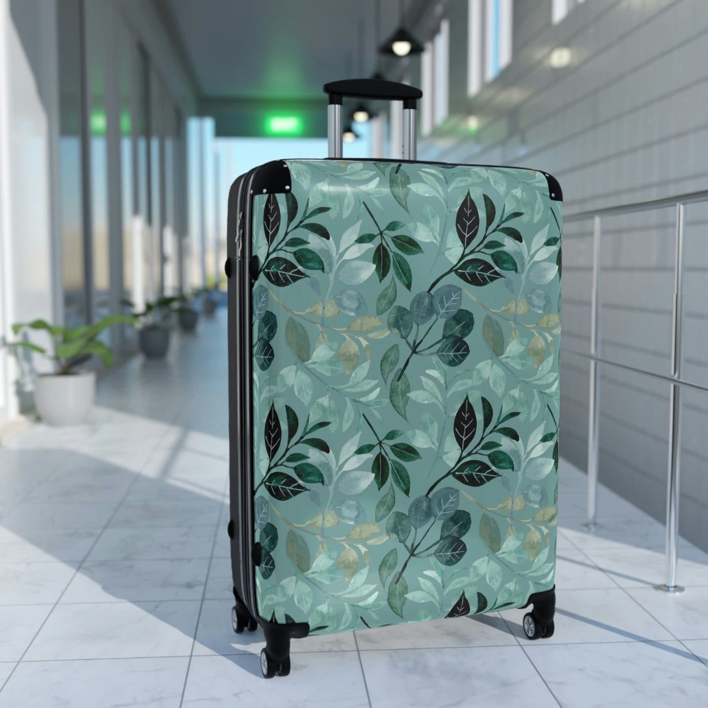 Teal Suitcase / Green Leaf Luggage