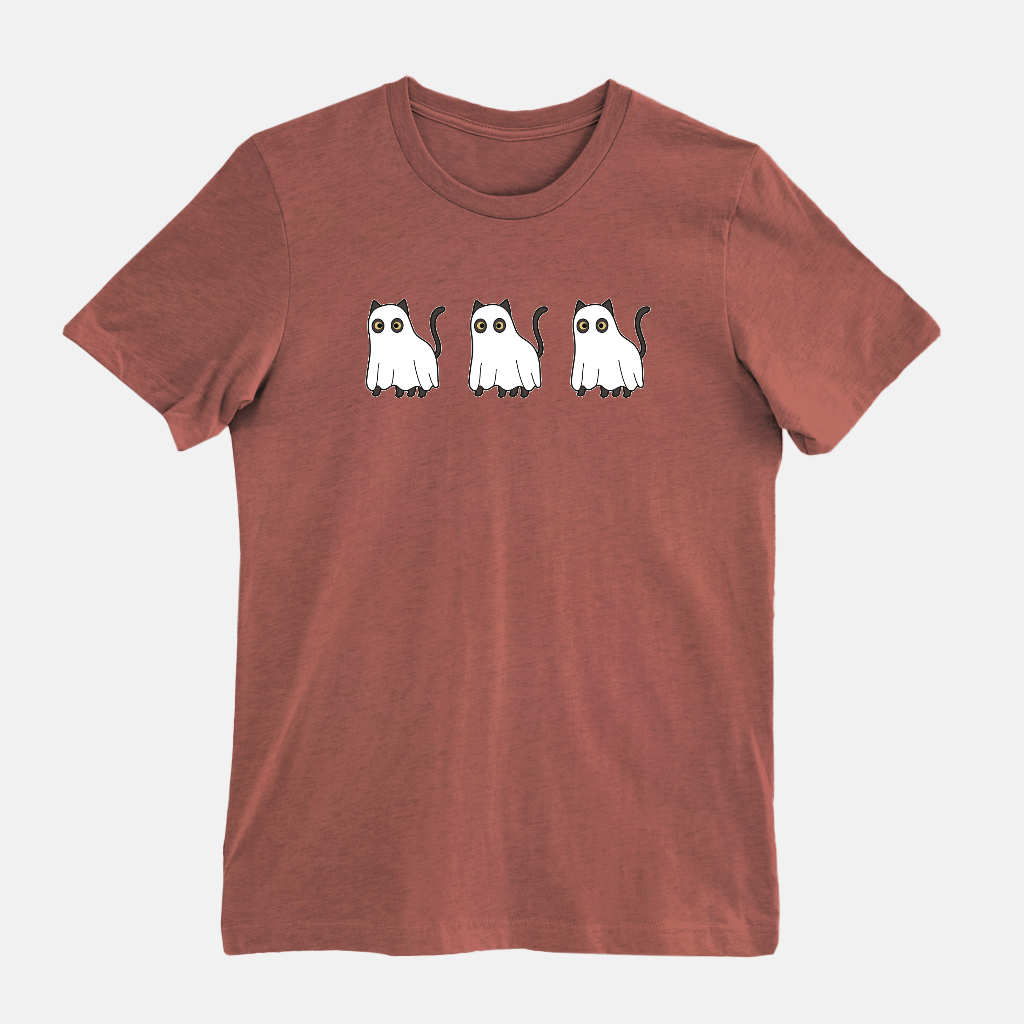 Cat T Shirt / Halloween Ghost Tee