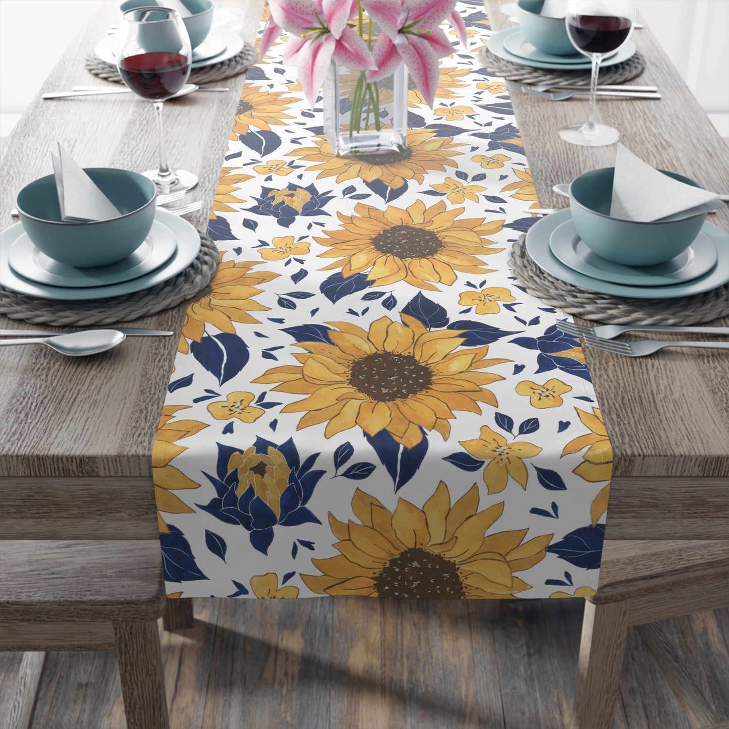 Sunflower Table Runner / Summer Table Decor