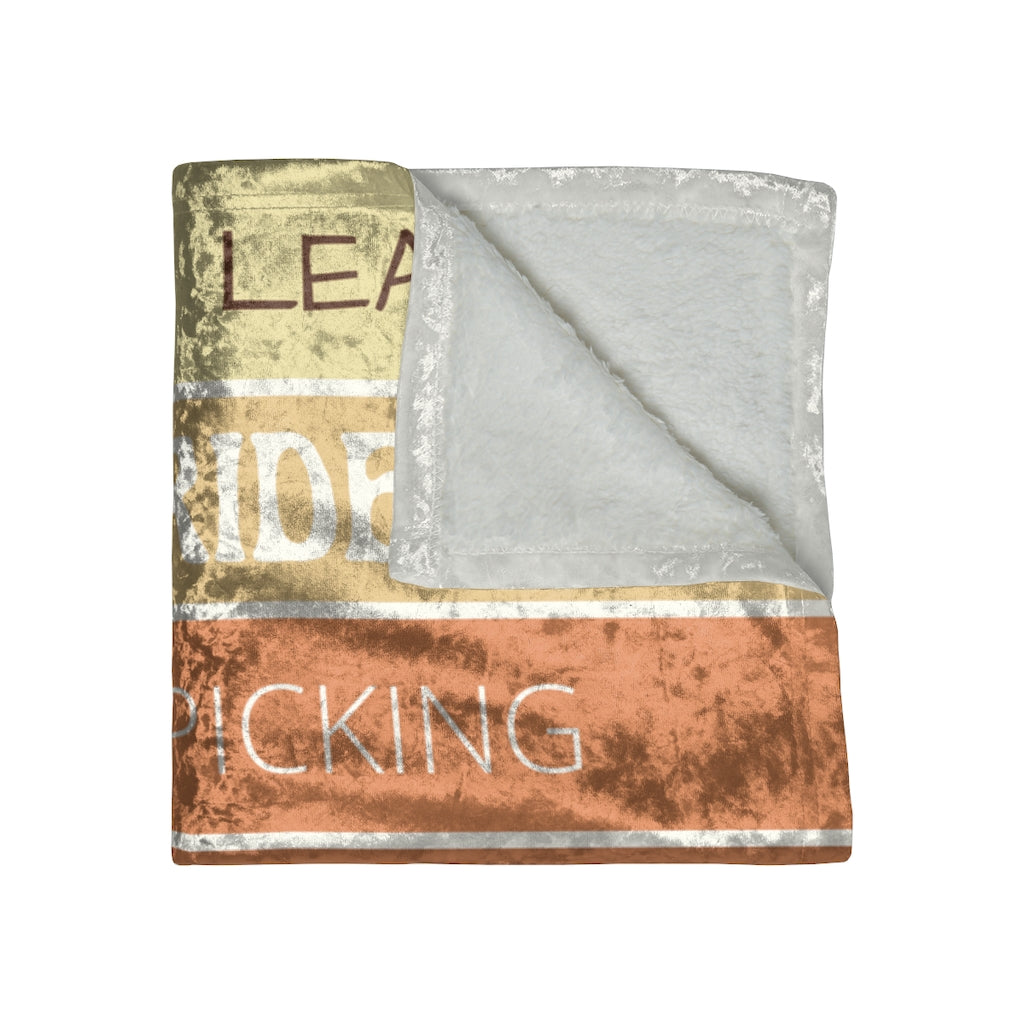 fall crushed velvet blanket