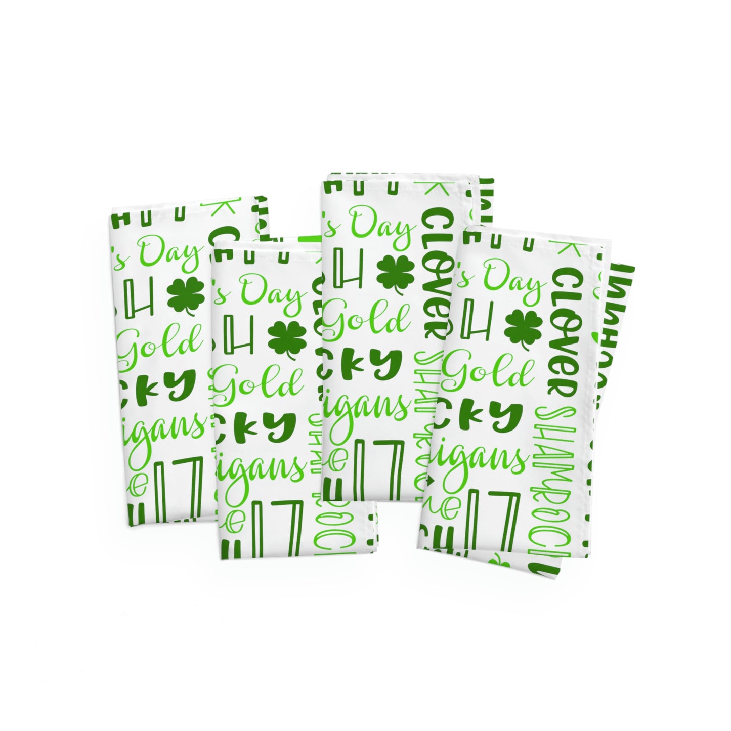 shamrock dinner napkins for St Patricks day decor