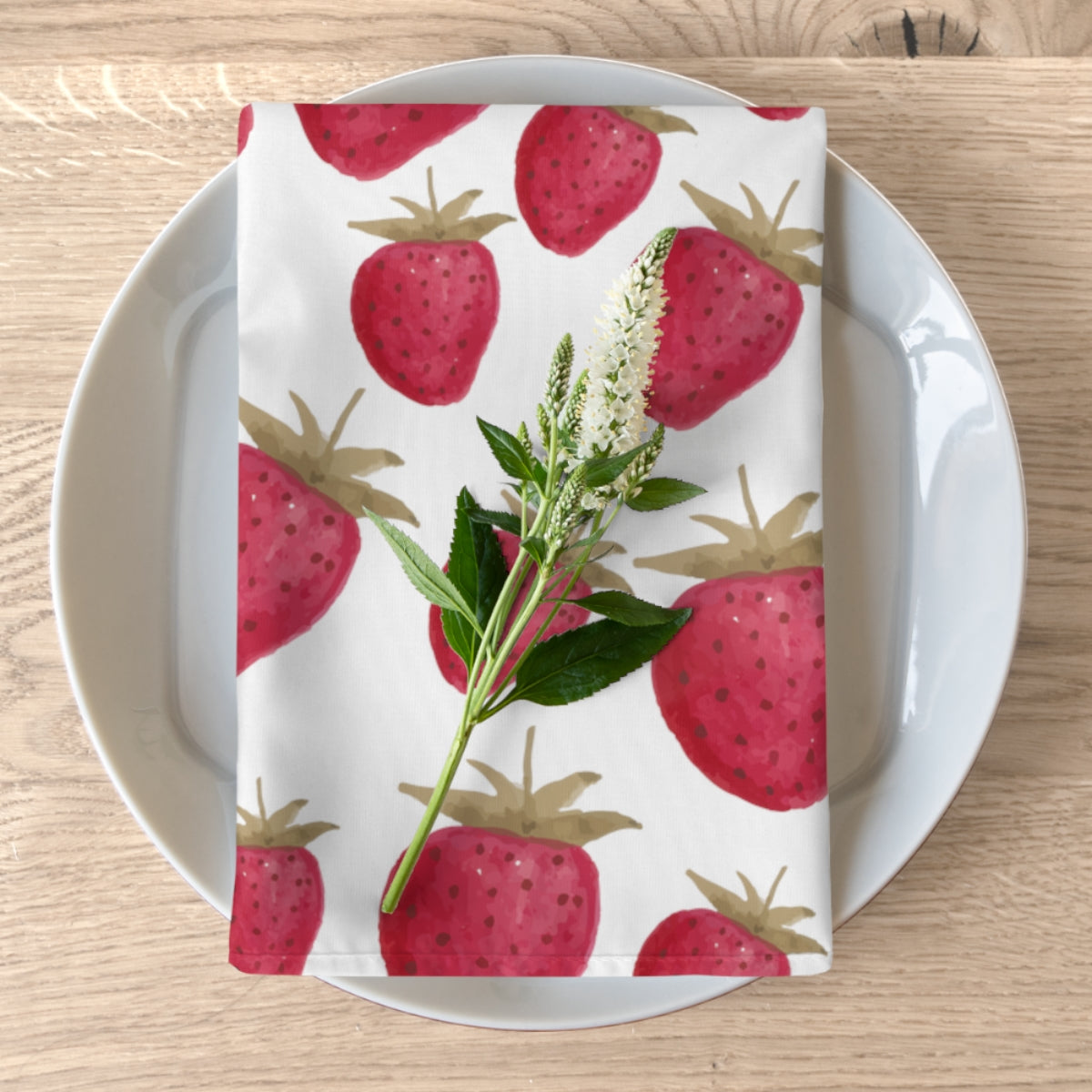 Strawberry Napkins / Berry Table Decor