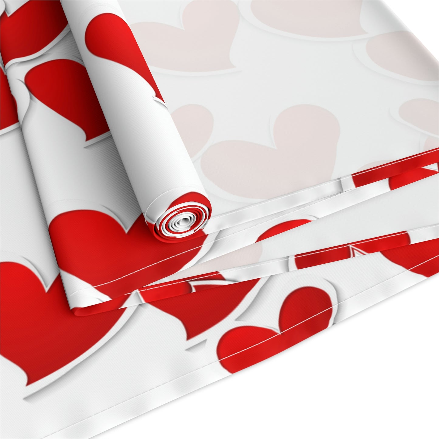 Valentine's Day Table Runner / Heart Print Table Decor / Red Heart Table Runner / Valentine's Day Gifts / Red Heart Decor