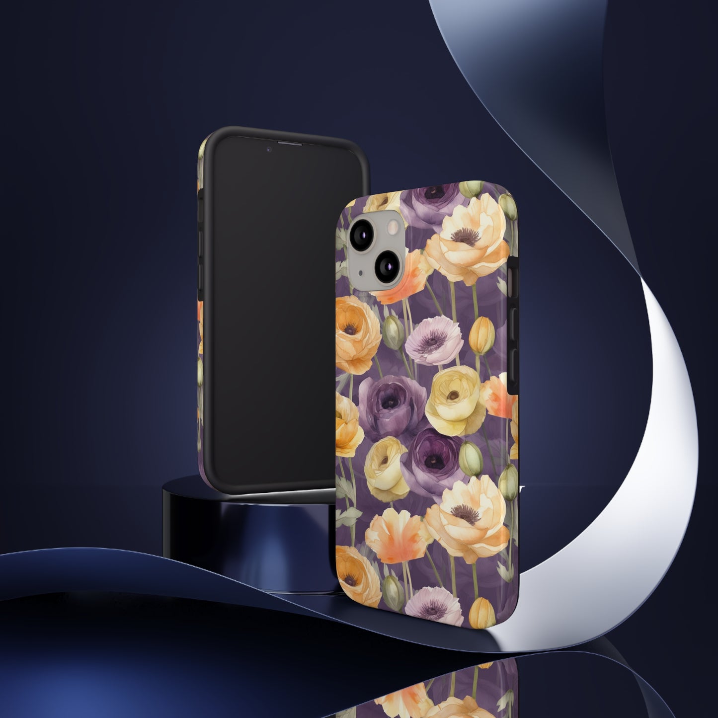 Purple Floral Iphone Case / Girl's Flower Iphone Case