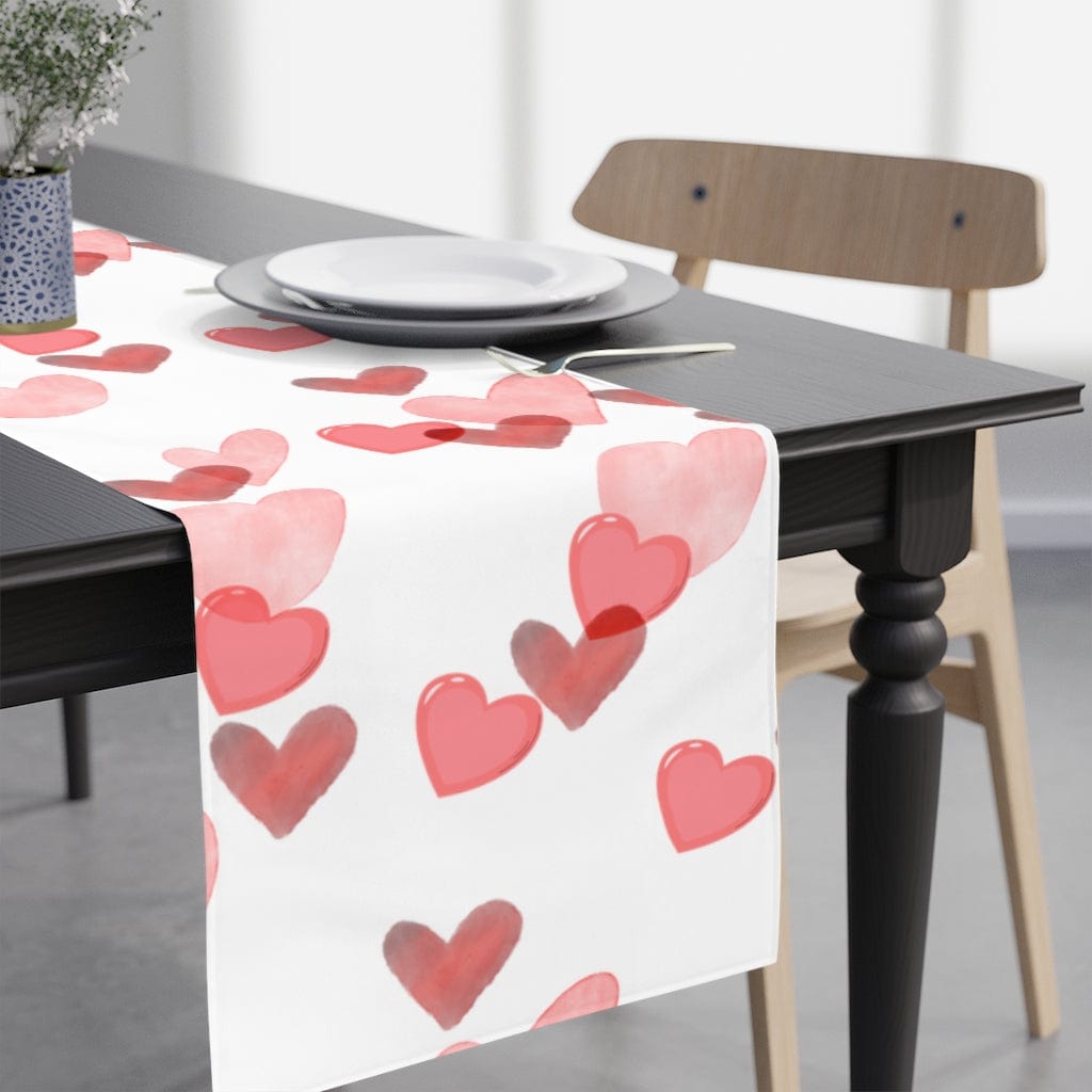 Valentines Table Runner / Pink Heart Table Runner