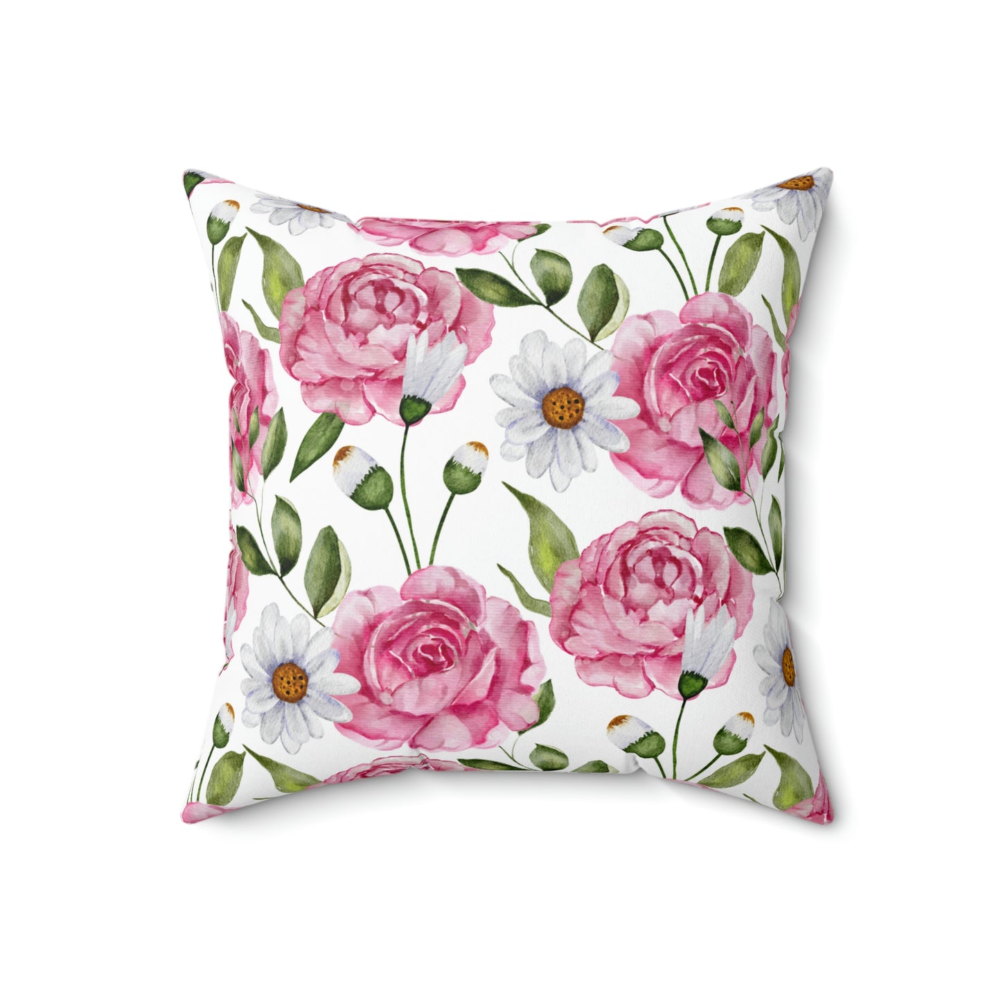 Pink Rose Pillow / Daisy Pillow / Floral Pillow