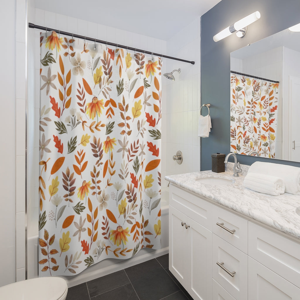 Fall Shower Curtain / Autumn Leaf Shower Curtain