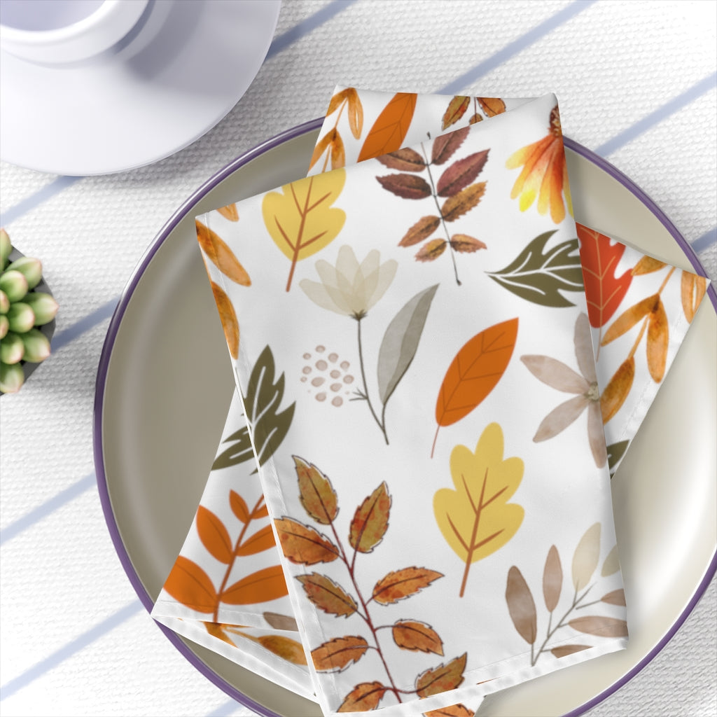 Fall Napkins / Set of 2 Autumn Napkins