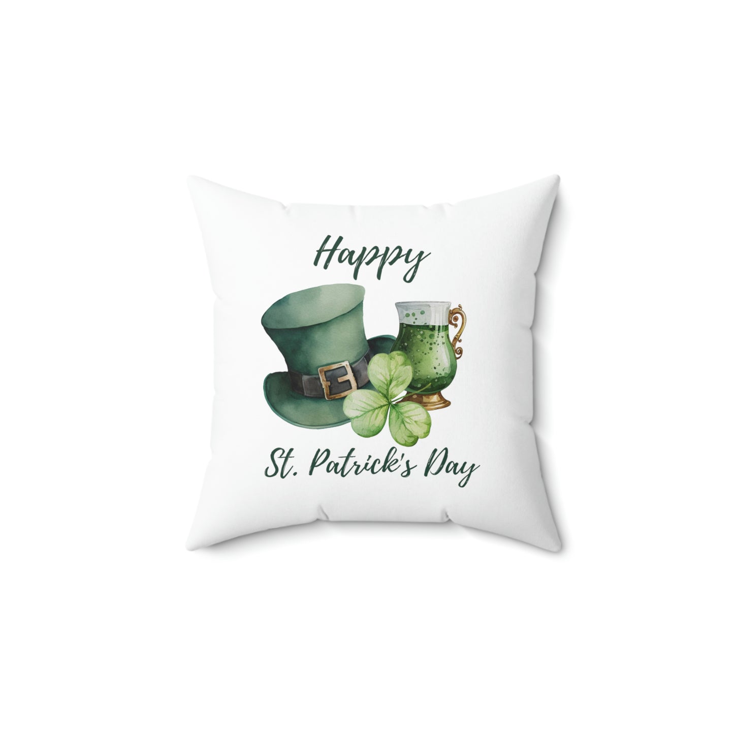 St Patrick's Day Pillow Case / St Patrick's Day Decor / Shamrock Decor / Green Clover Accent Pillow