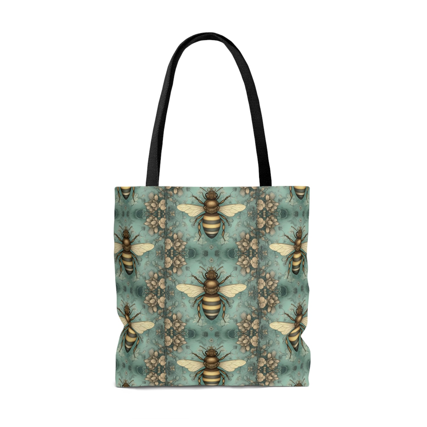 Teal Honey Bee Tote Bag