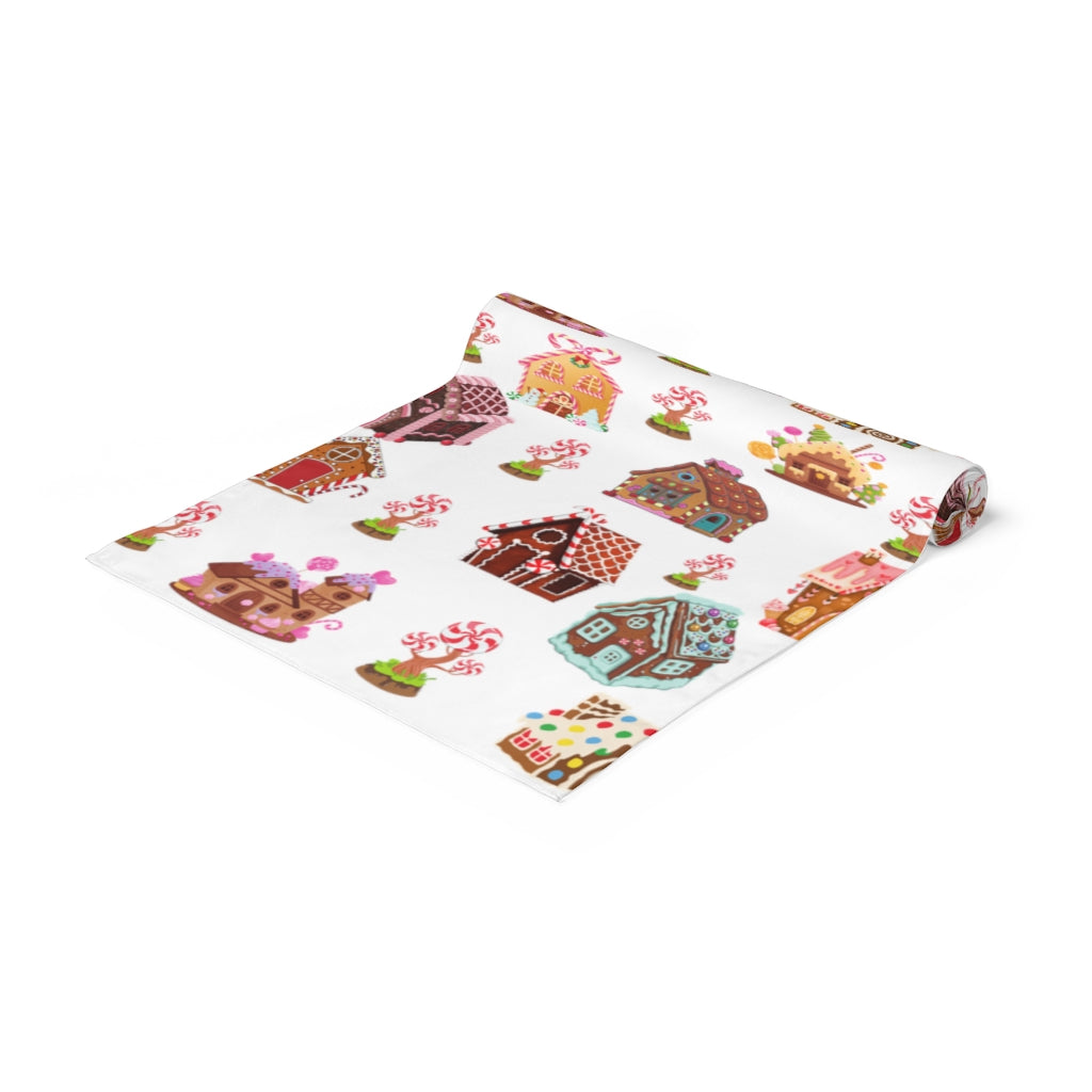 Christmas Table Runner / Gingerbread House Table Runner / Birthday Party Decor