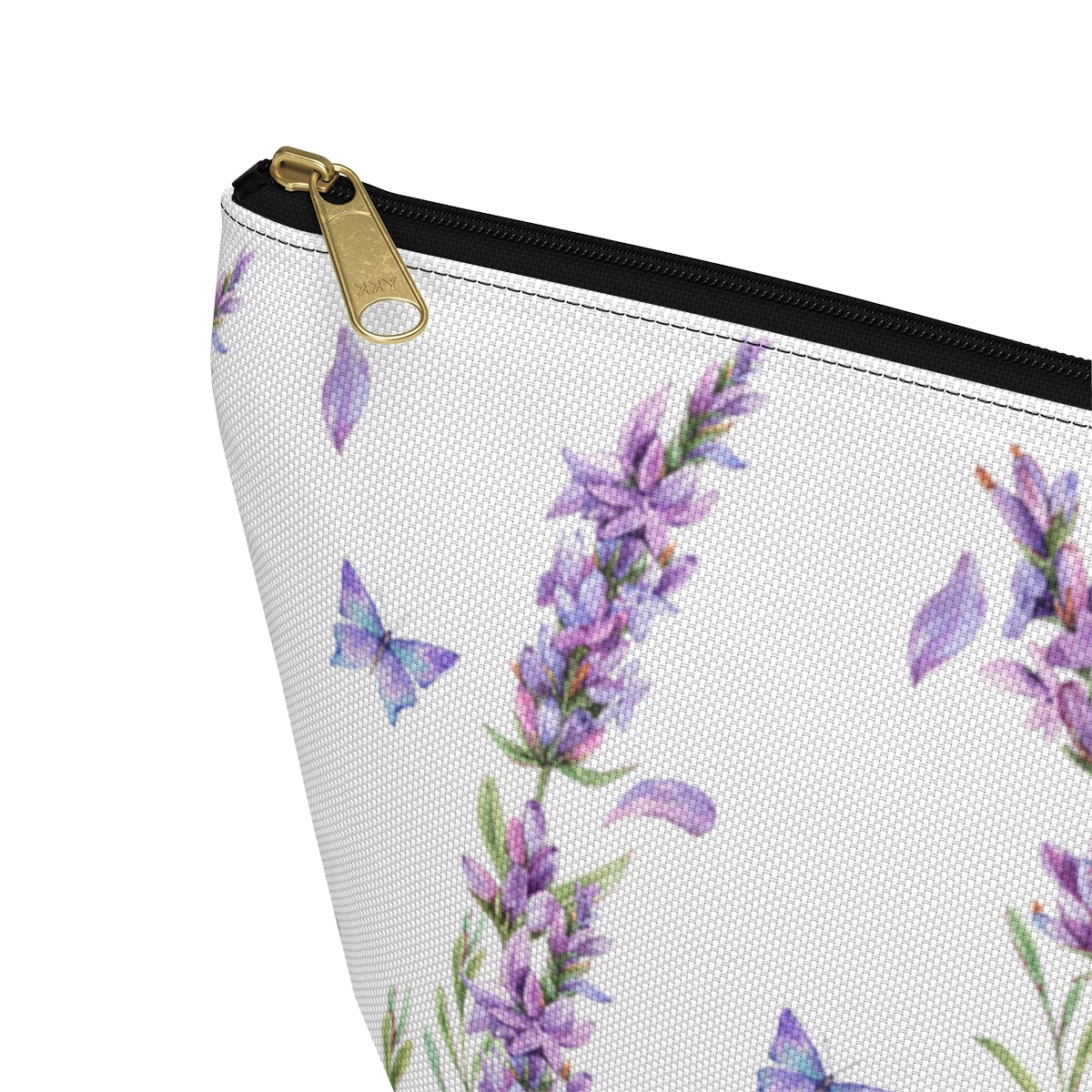 Lavender Makeup Bag / Floral Cosmetic Bag