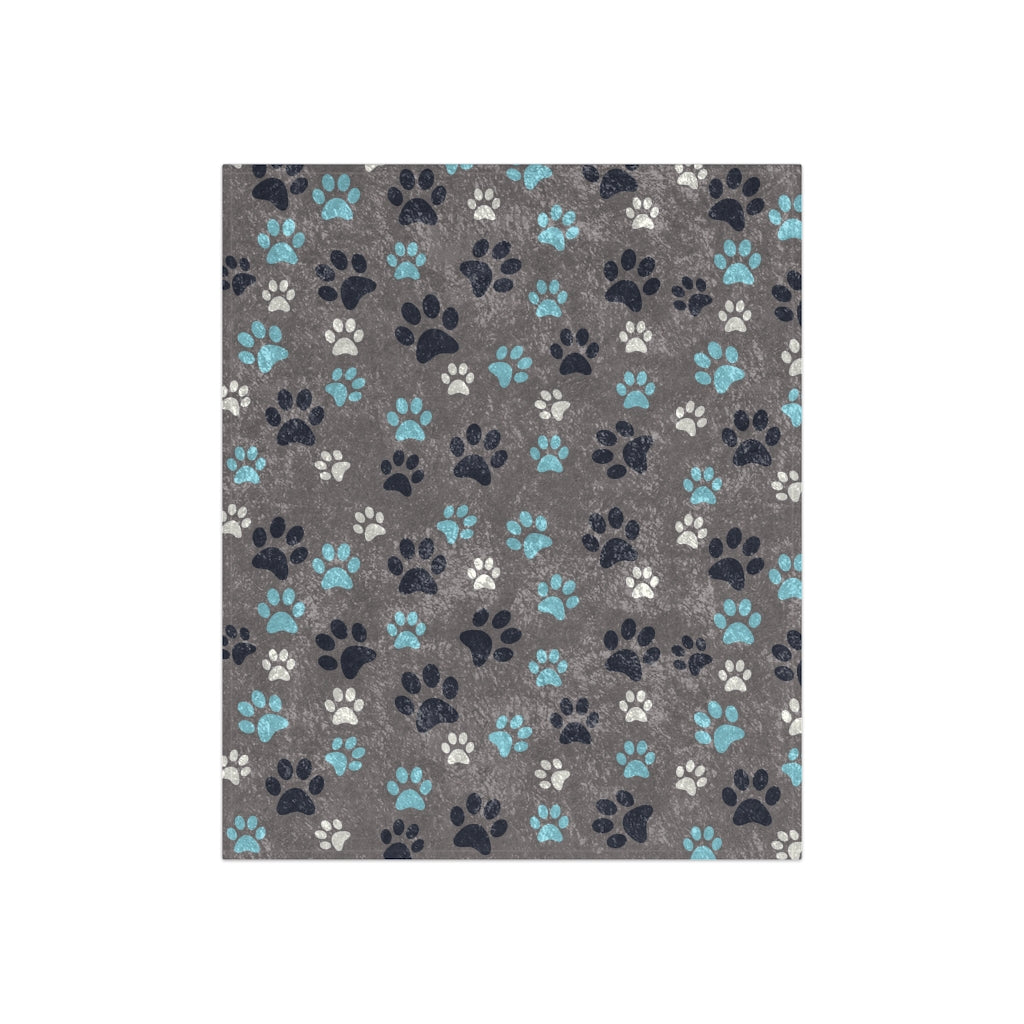 Dog Print Blanket / Crushed Velvet Blanket