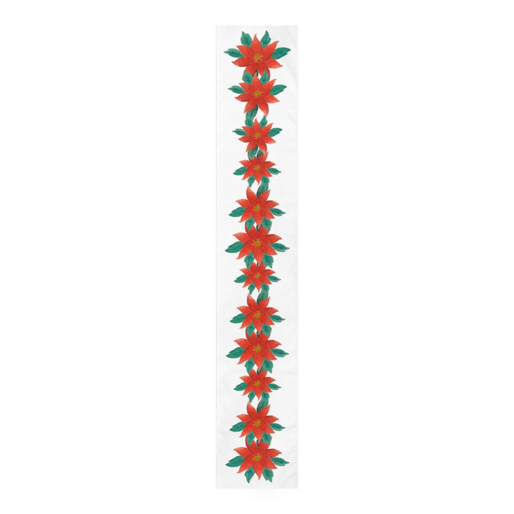 Poinsettia Table Runner / Christmas Table Runner / Poinsettia Decor
