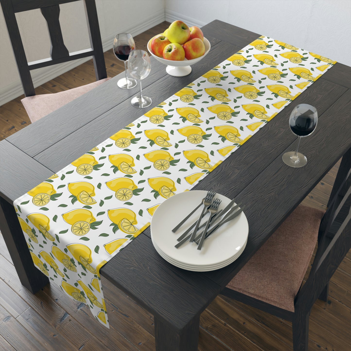 Lemon Table Runner / Yellow Lemon Decor / Summer Table Runner