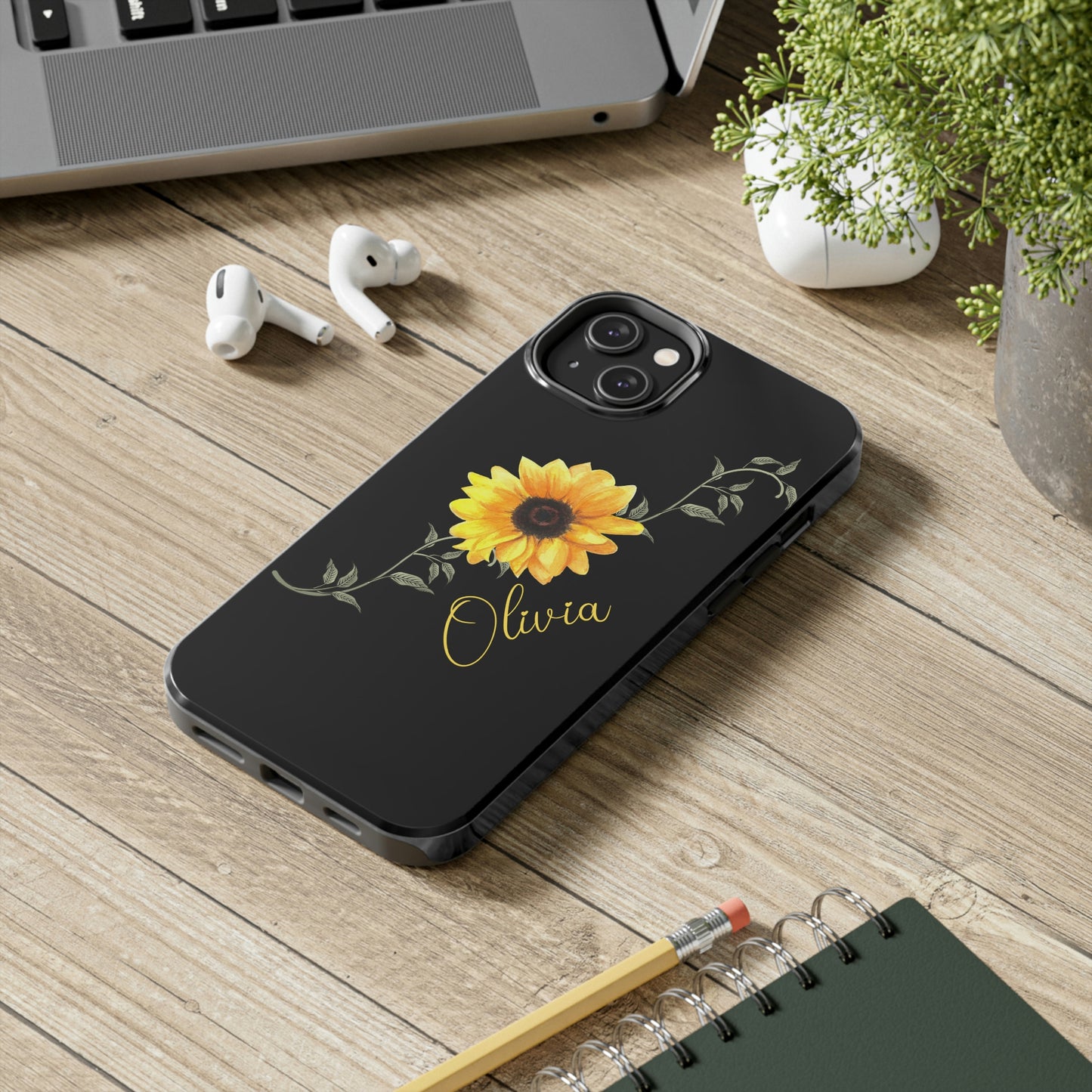 Sunflower IPhone Case / Personalized Girl's Phone Case