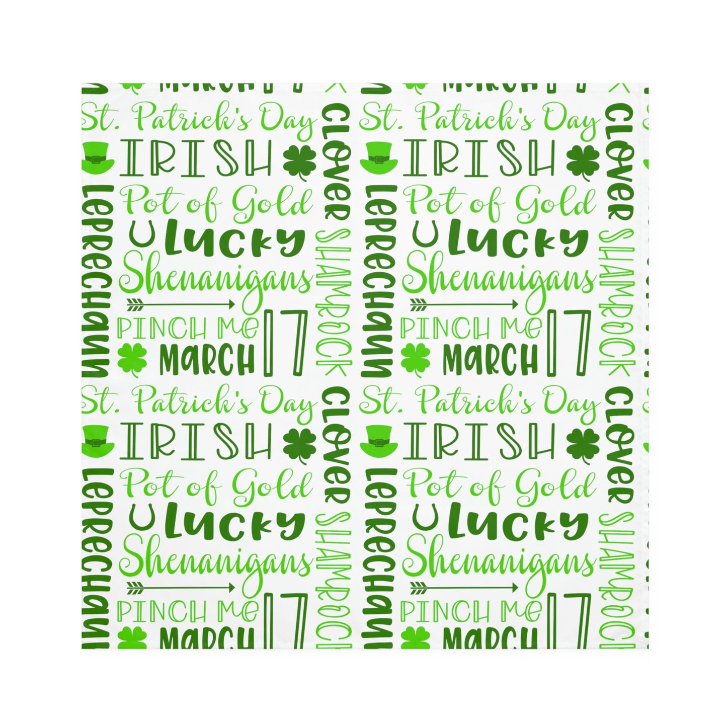 St Patrick's Day Napkins / St Patrick's Day Decor / Green St Patrick's Day Napkins / Irish Napkins / Shamrock Decor