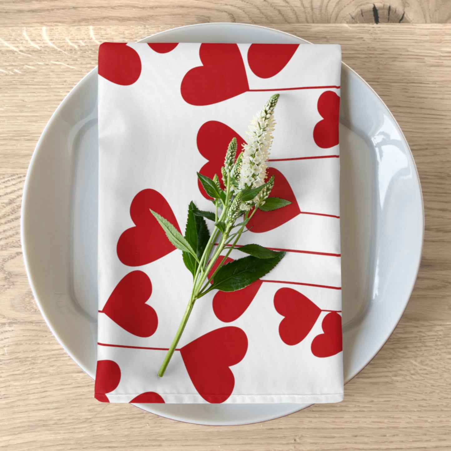 Valentine's Day Napkins / Valentines Day Decor / Heart Decor / Heart Napkins