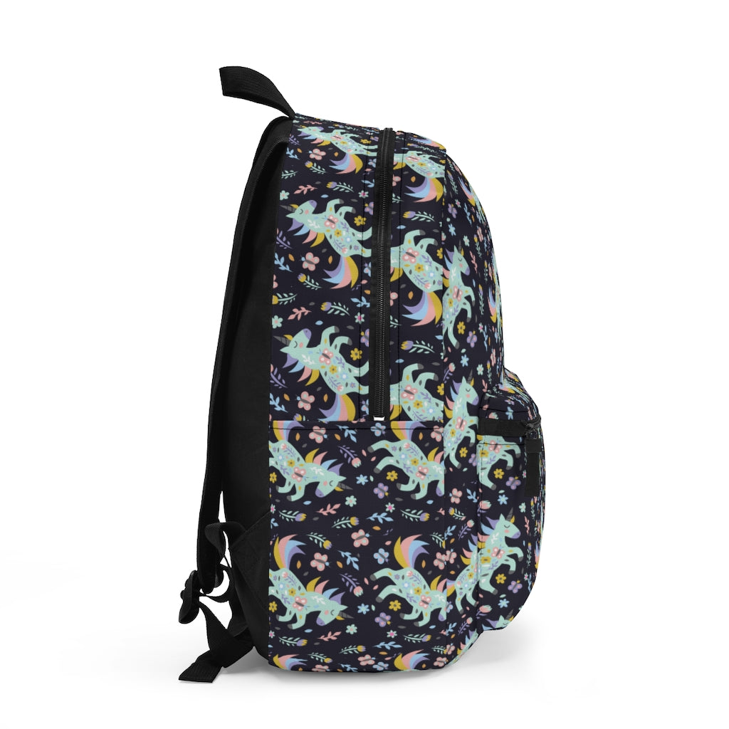 Unicorn Bookbag / Girls Blue Unicorn Backpack