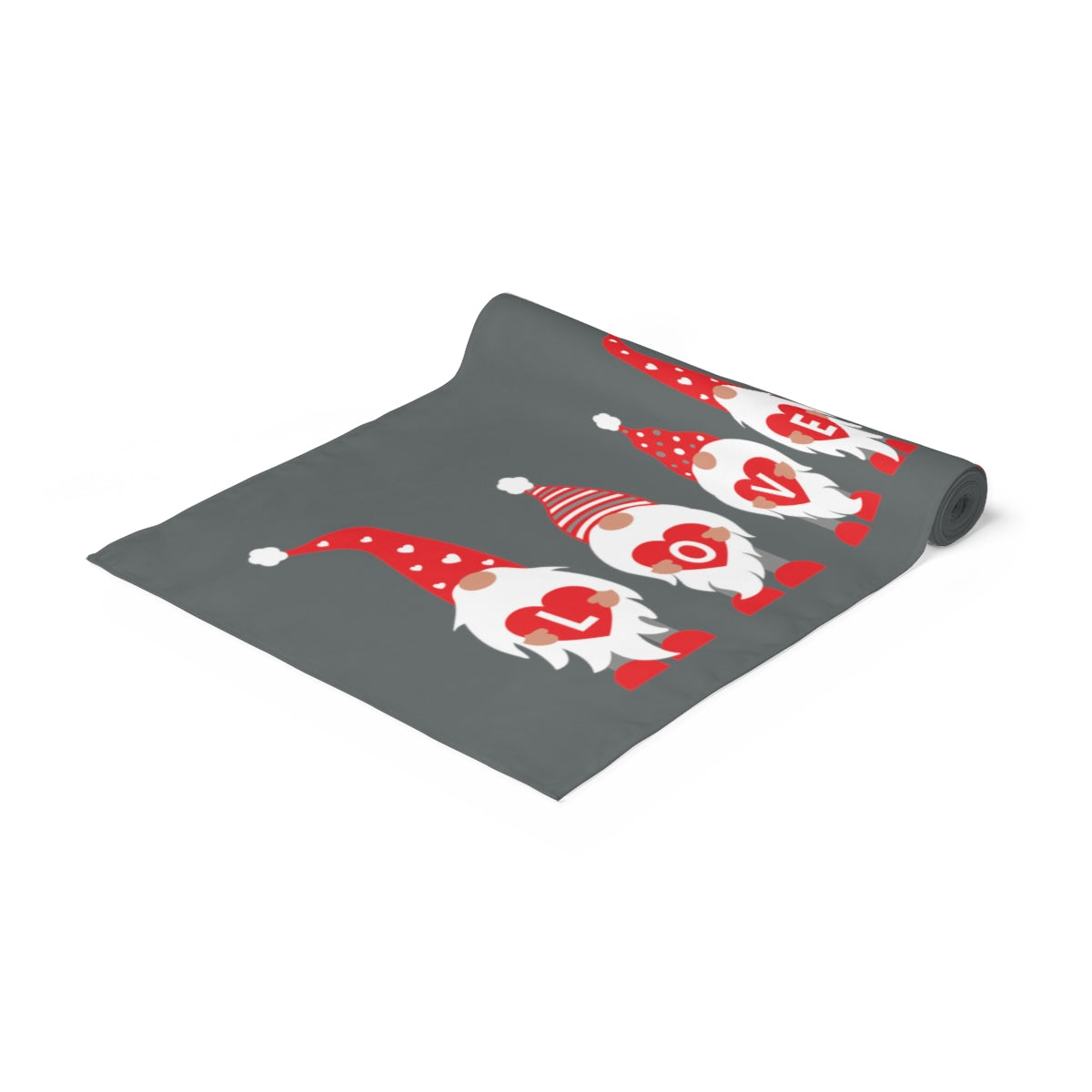 Valentines Table Runner / Gnome Table Runner / Red Valentines Decor