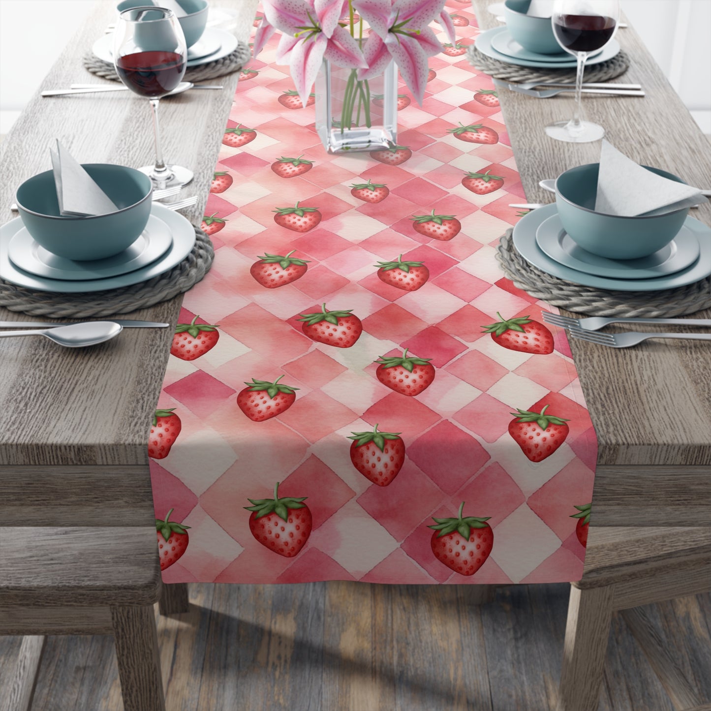 Summer Table Runner / Strawberry Table Runner