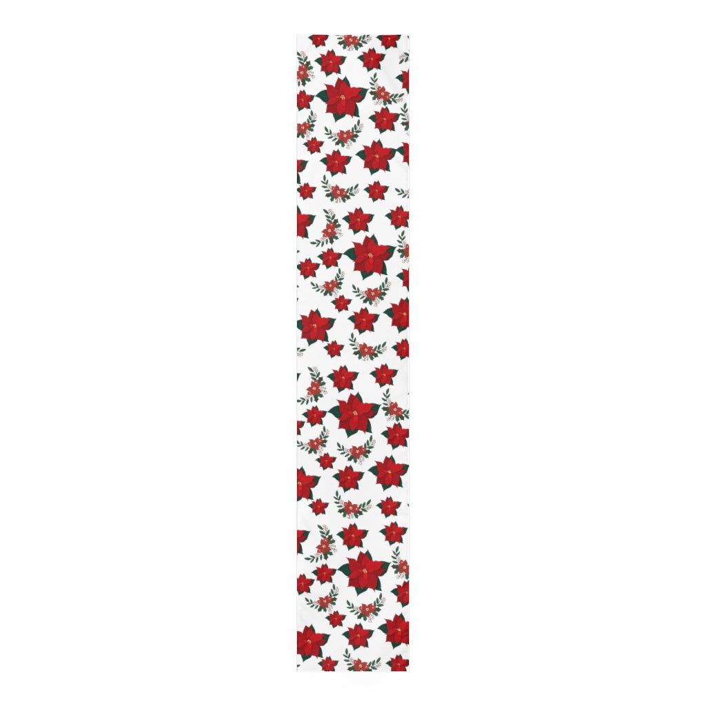 Christmas Poinsettia Table Runner