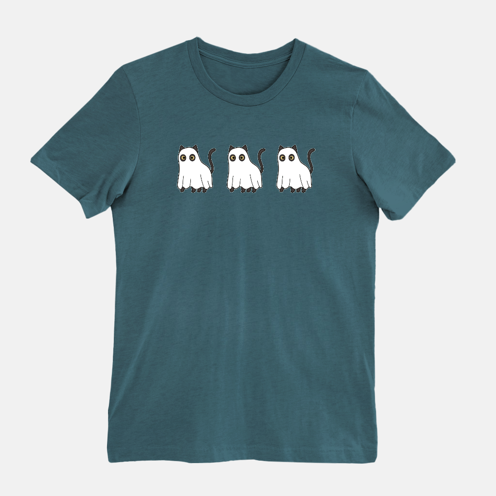 Cat T Shirt / Halloween Ghost Tee