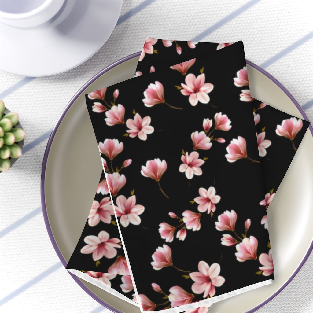 Floral Dinner Napkins / Magnolia Cloth Napkins