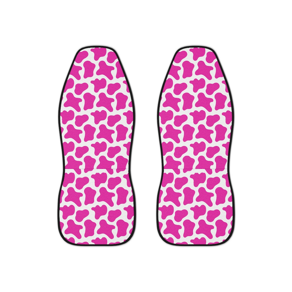 Cow Print Car Seat Covers / Pink Cow Print Seat Covers