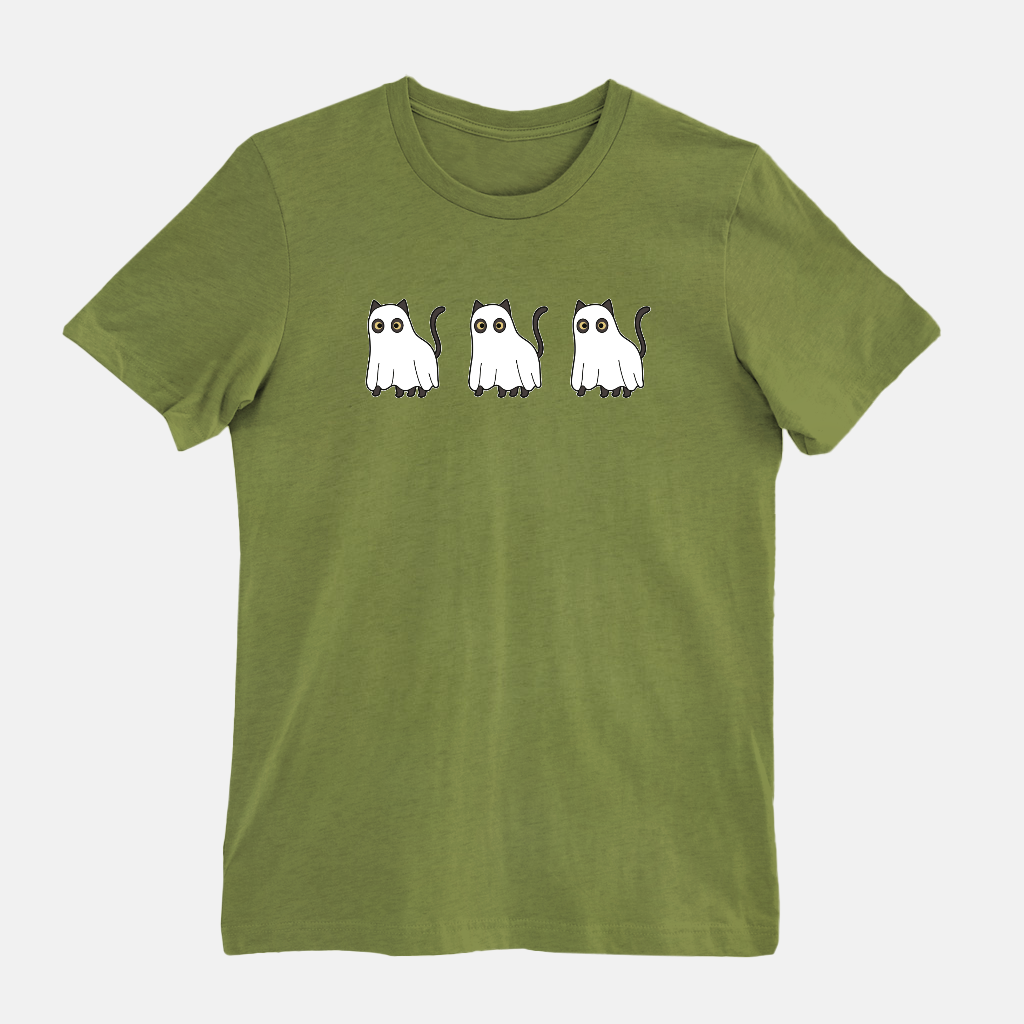 Cat T Shirt / Halloween Ghost Tee