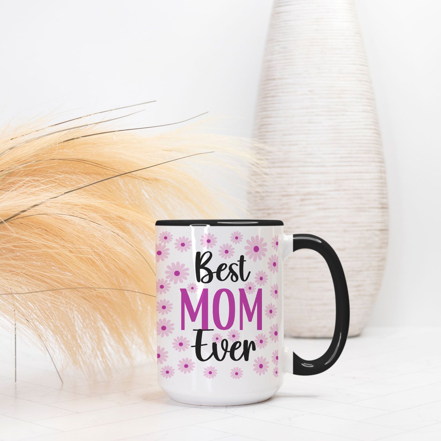 Mother's Day Mug / Pink Daisy Mom Mug