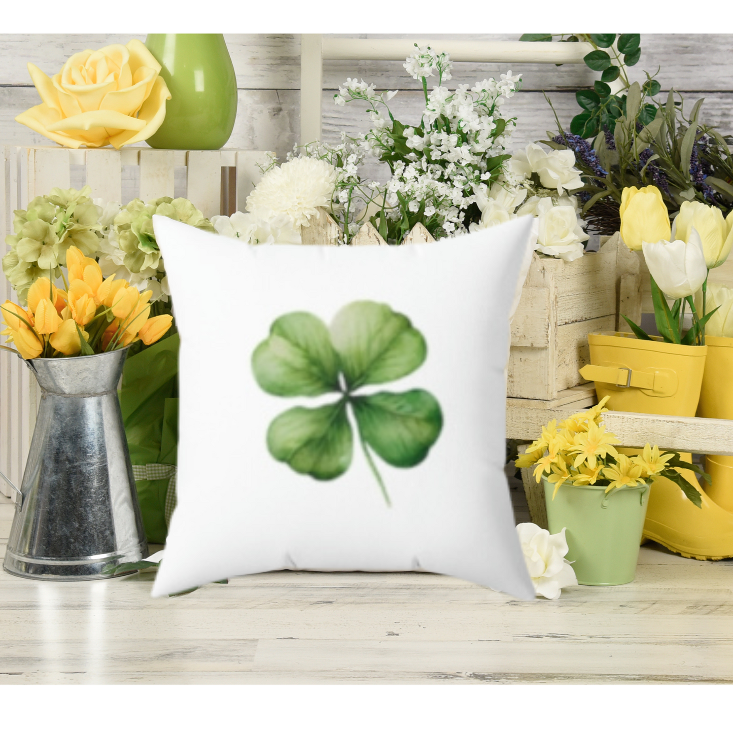 shamrock pillow for st patricks day