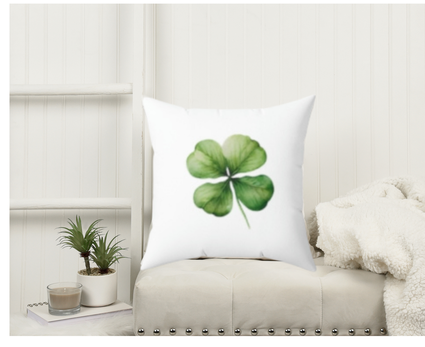 St Patrick's Day Pillow / St Patrick's Day Decor / Shamrock Pillow / St Patrick's Day Cushion / Minimalist Pillow