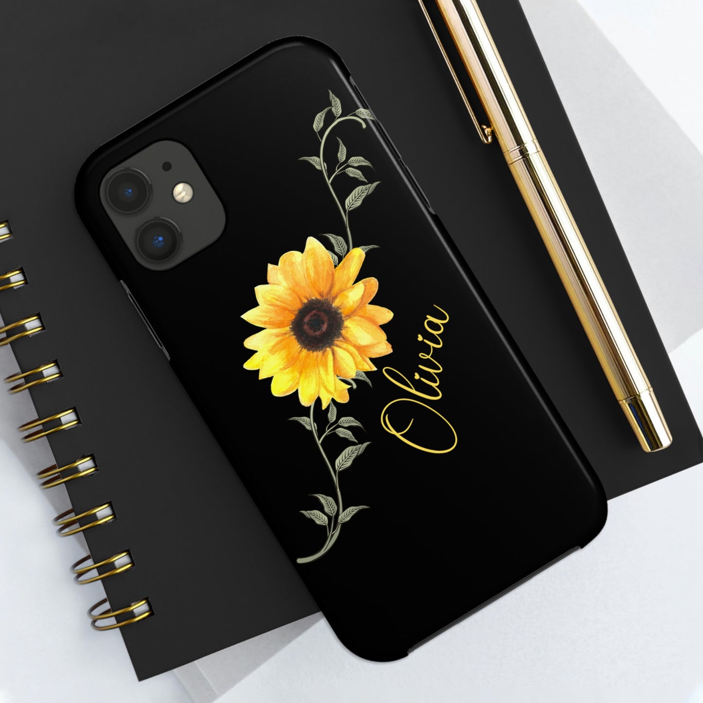 Sunflower IPhone Case / Personalized Girl's Phone Case