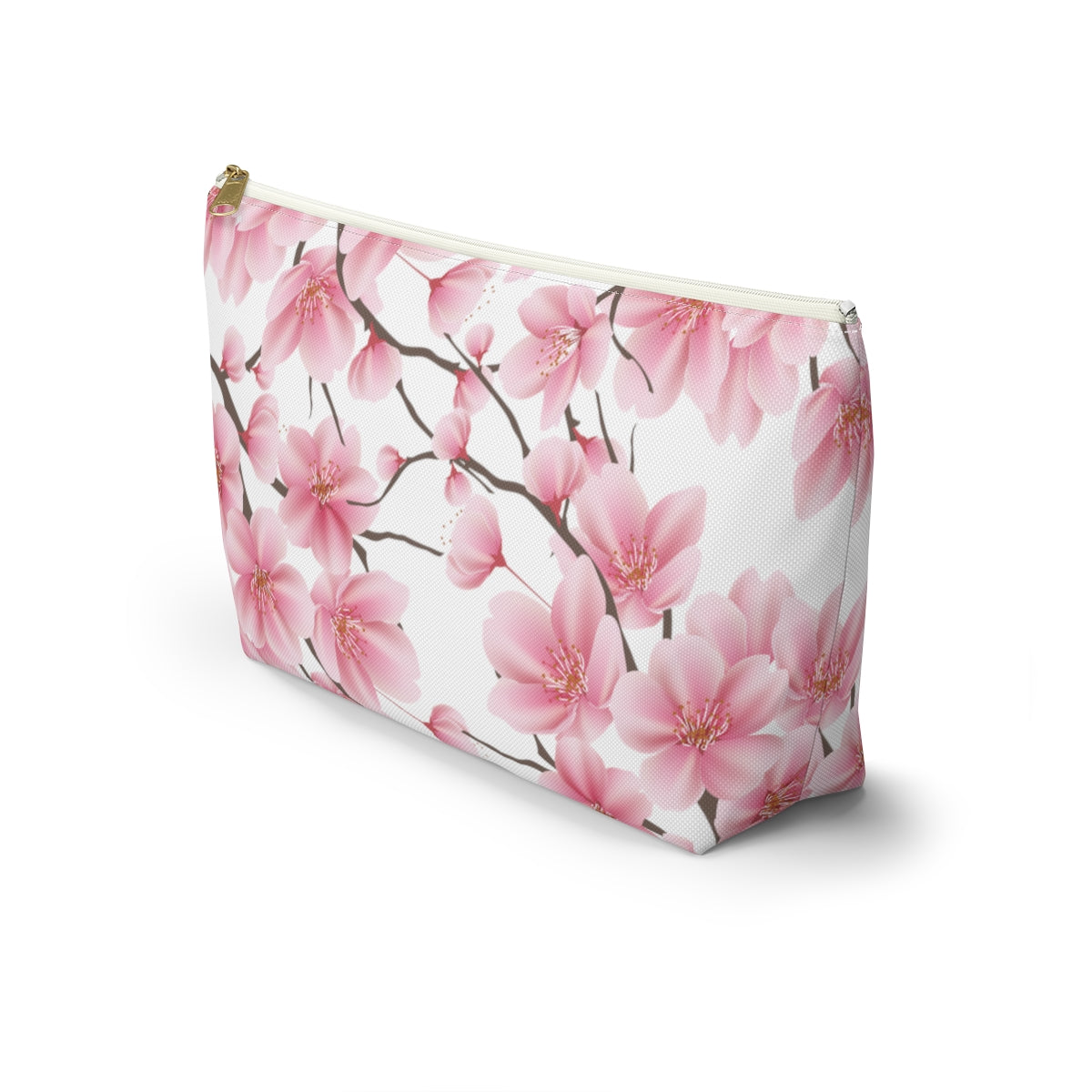 Cherry Blossom Makeup Bag / Pink Cosmetic Bag