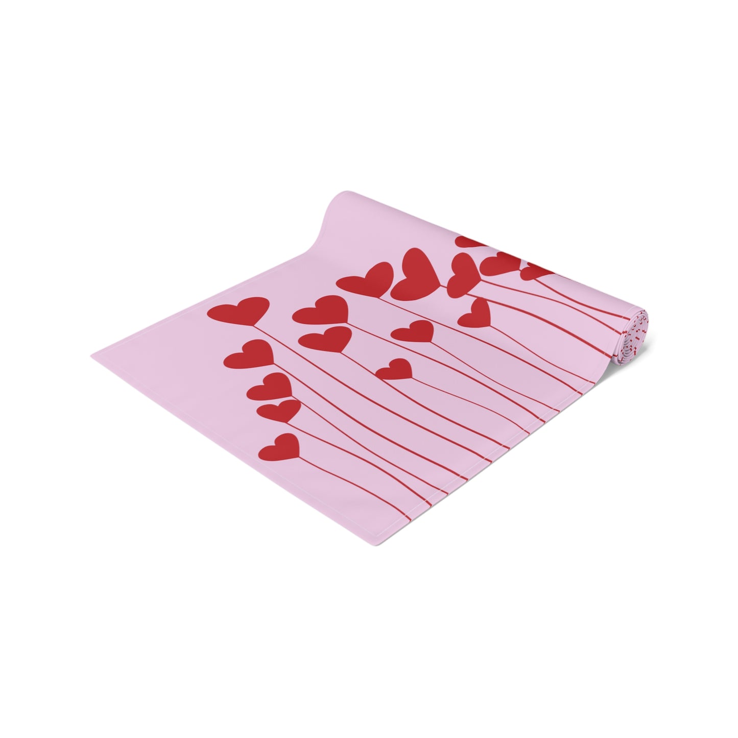 Pink Valentines Day Table Runner / Heart Table Runner / Valentines Day Decor / Pink Table Runner