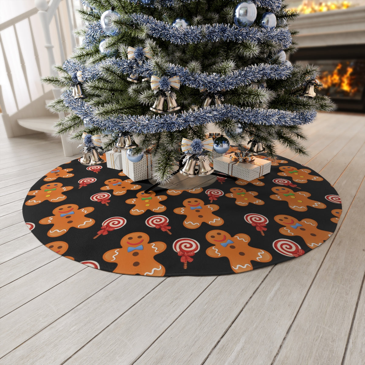 Christmas Tree Skirt / Gingerbread Man Decor
