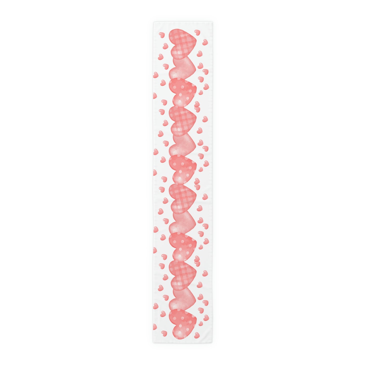 Pink Heart Valentines Day Table Runner